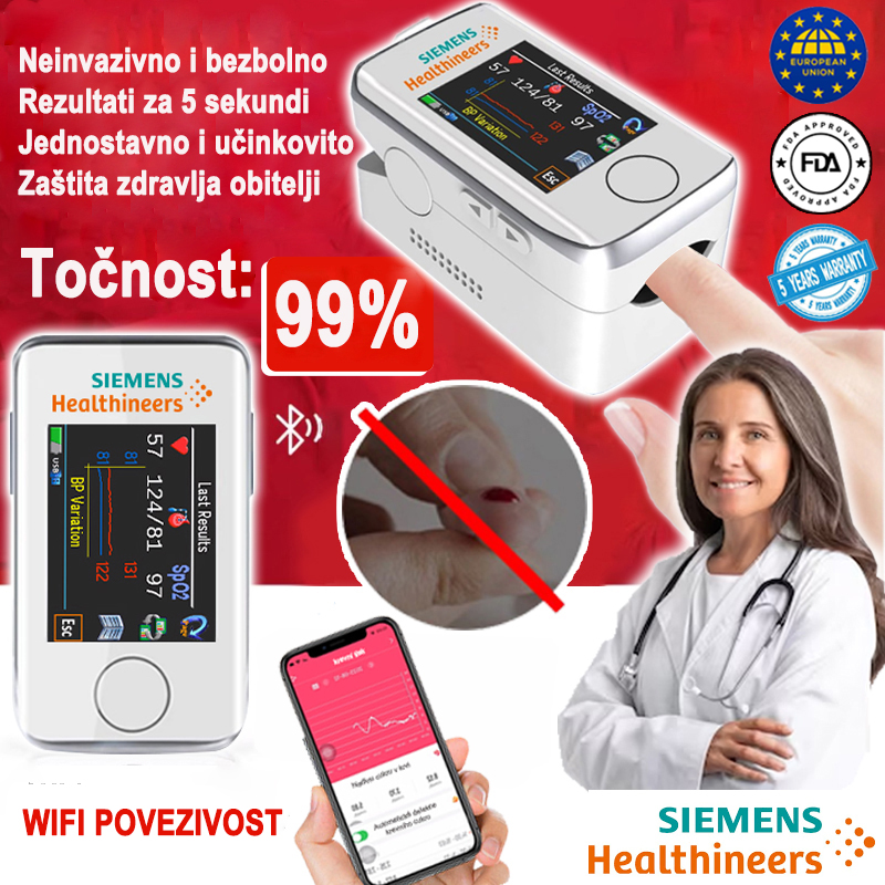 2025 4.0 verzija: visokoprecizna neinvazivna detekcija šećera u krvi + detekcija krvnog tlaka + detekcija kisika u krvi + detekcija mokraćne kiseline + praćenje otkucaja srca + mjerenje tjelesne temperature + mjerenje lipida u krvi + cijeli set medicinskih 